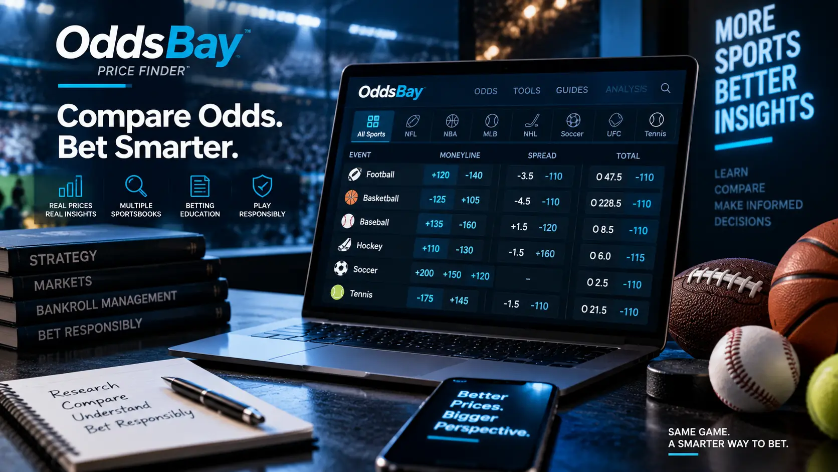 Guía de apuestas deportivas online con comparación de cuotas entre varios deportes