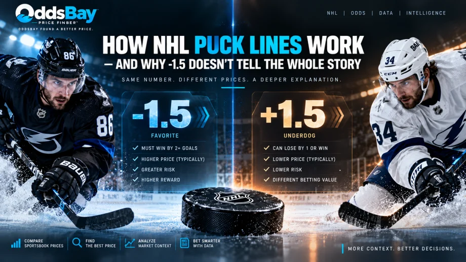 Editorial illustration for How NHL Puck Lines Work — and Why -1.5 Doesn't Tell the Whole Story