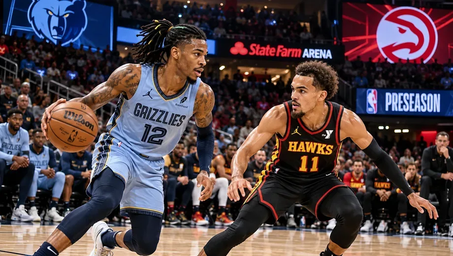 Memphis Grizzlies and Atlanta Hawks preseason matchup at State Farm Arena